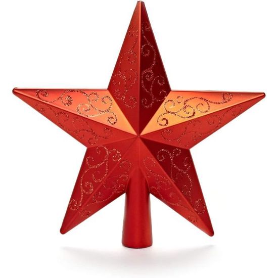 Étoile Scintillante Dorée 25cm Pour Sapin De Noël - Cimier Lumineux Décoratif