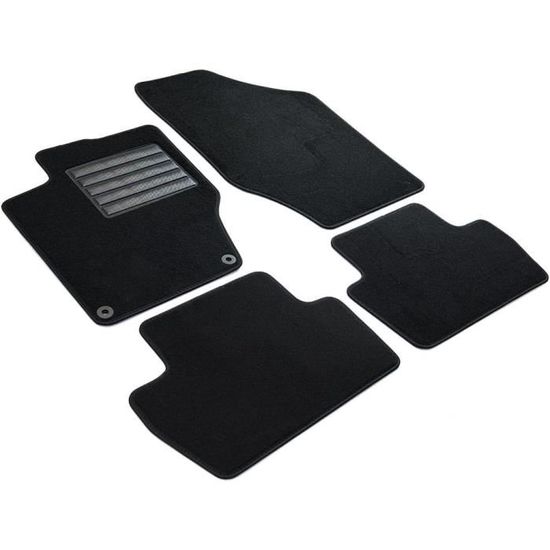 Tapis De Sol Velours MTM Sur Mesure Pour Citroën C4 II / DS4 2010-2020 - Noir