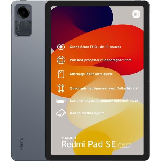 Tablette XIAOMI Redmi Pad SE 4 - 11" - 128Go - Gris Graphite
