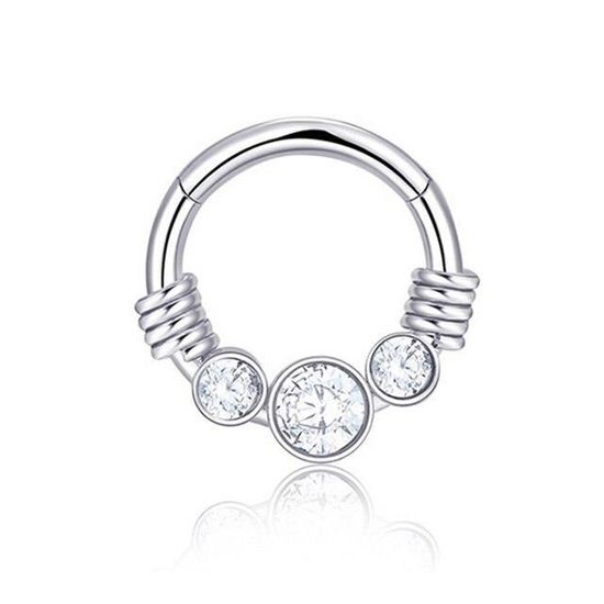 JEWSEEN Anneau Segmenté à Charnière 16 G En Acier JEWSEEN Anneau Segmenté à Charnière 16 G En Acier