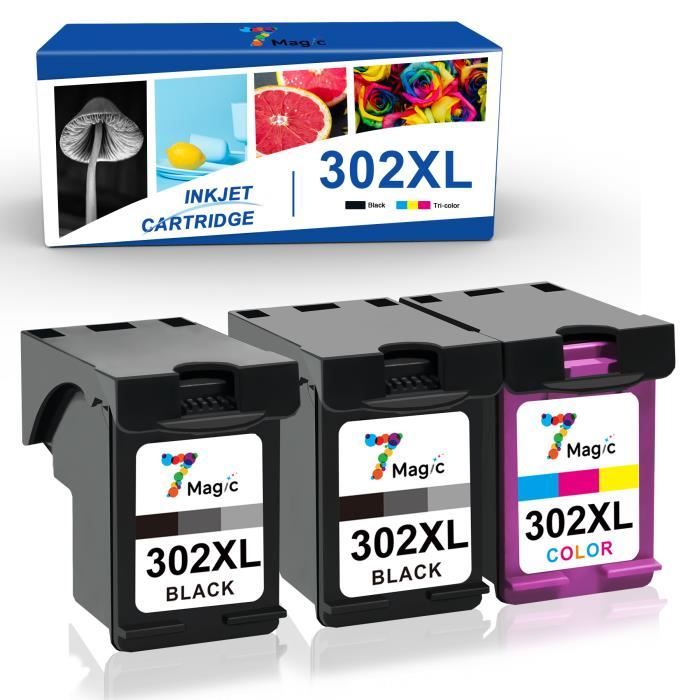 302 XL Pack 2 Cartouches MADE IN FRANCE compatibles HP 302XL Noir+Couleur -  HP DeskJet 3639 3630 3632 / HP Envy 4520 4525 4527 / HP OfficeJet 3831