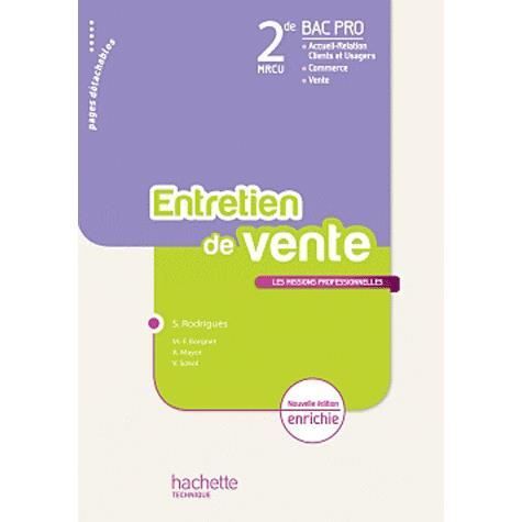 Entretien de vente 2e Bac pro MRCU - Cdiscount Librairie
