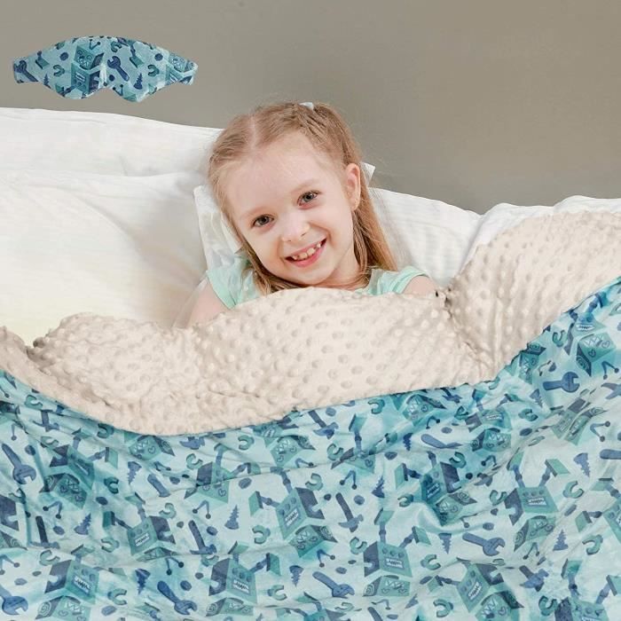 softan Couverture lestée Enfants - Couvertures pondérées Chaude -104x152cm,3.2kg -Aide au Sommeil Naturelle(Girafe)