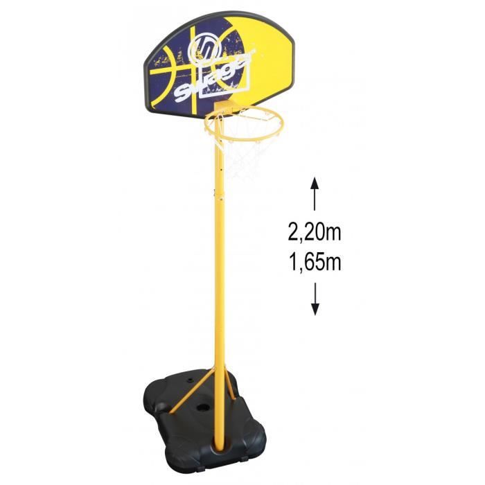 Panier de Basket Swager The Black Mamba sur Pied, Mobile et Hauteur réglable de 1,65m à 2,20m – Basketball