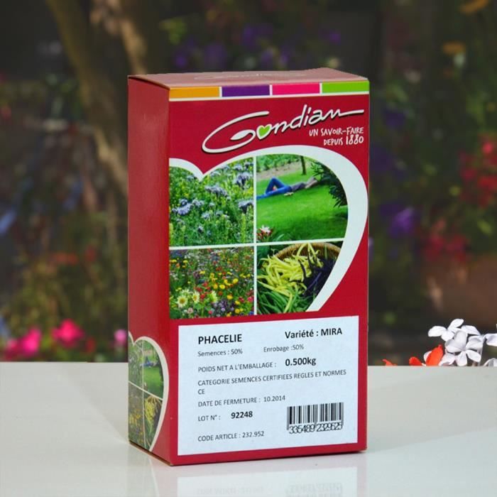 Graines de Phacélie. Engrais vert, 500 g.