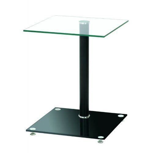 Haku Möbel 33505 Table Basse d'Appoint Verre Trempé Aluminium/Noir…