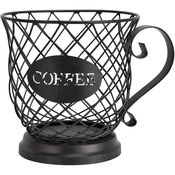 PORTE-VERRE Porte-Dosette de Café, Tasse Organisateur, Porte-Tasse Porte-Dosette de Café et Expresso, Panier de Rangement de Ta2602