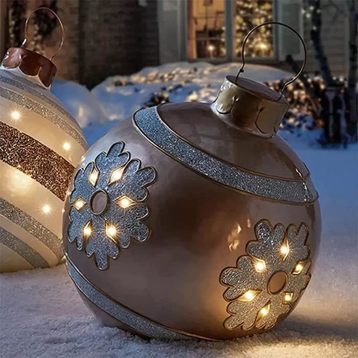 Boule de noel,Boule gonflable de noël 60cm, boule de décoration extérieure pour arbre de noël, jardin, jouet, cadeau - Type 13