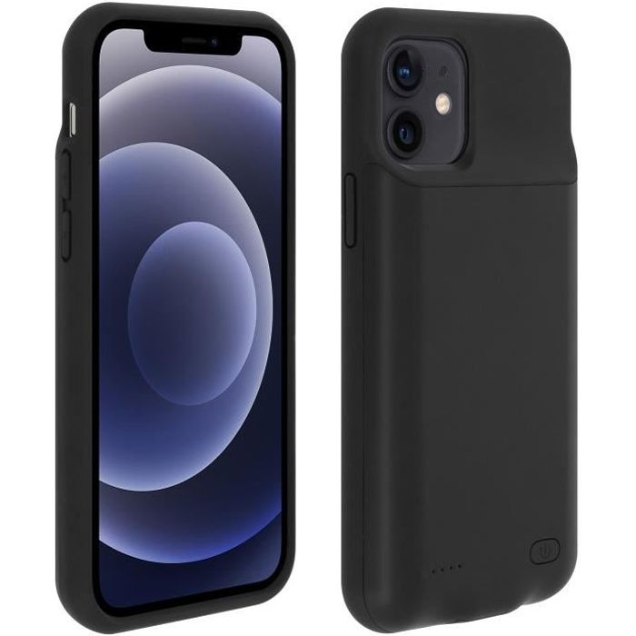 Coque Apple iPhone 12 Pro Max Rigide avec Batterie 7000mAh Soft touch Noir