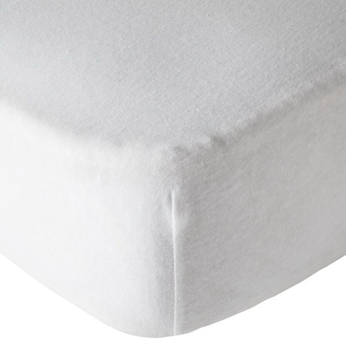 Babycalin Drap housse - 60 x 120 x 15 cm - Jersey 100% coton bio - Blanc