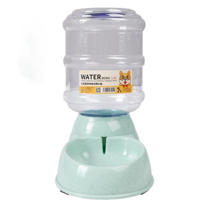 Distributeur d'eau animaux - 3.8L - Vert - pour Chat Chien
