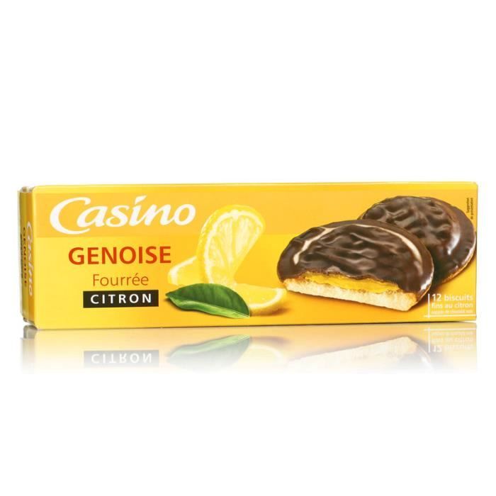 CASINO Génoises Fourrées Citron 150g