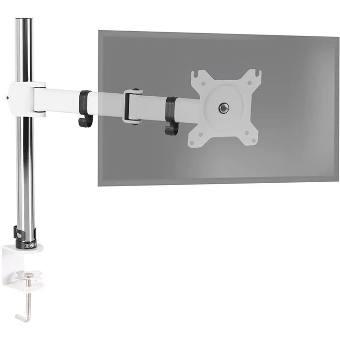 Duronic DM251X3 WE Support d'écran à Pince pour Bureau - Hauteur Ajustable - Rotatif/Inclinable/Pivotable-Compatibilité Universelle