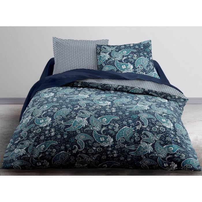 TODAY Parure de couette Microfibre 100% Polyester CRAZY CASHEMIRE 220x240 cm - 1 housse de couette et 2 taies d'oreiller TODAY