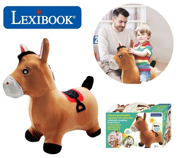 Porteur Poney Sauteur Gonflable Peluche - LEXIBOOK
