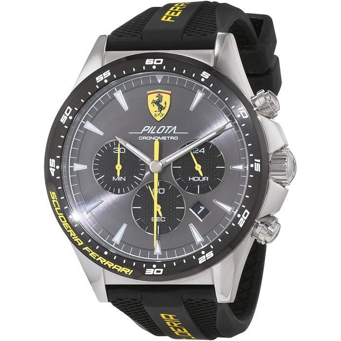 Scuderia Ferrari Hommes Chronographe Quartz Montres bracelet avec bracelet en Silicone - 830594 4790