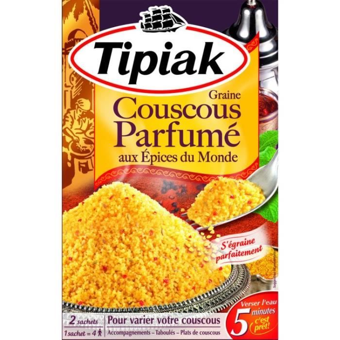 TIPIAK Couscous parfumé aux Epices du monde - 2 x 255 g