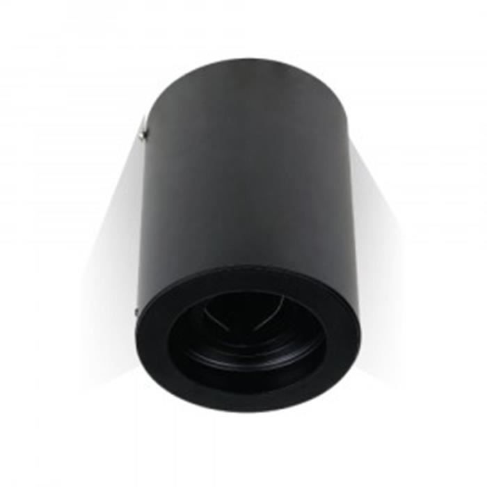 Plafonnier noir pour Gu10 LED, non orientable, hauteur 142mm diamètre 100mm