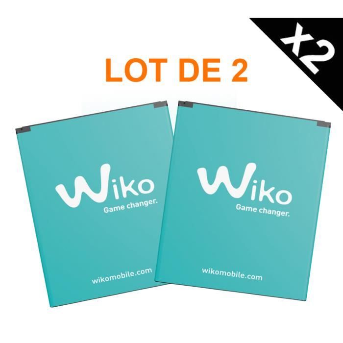Lot de 2 batteries Wiko d'origine pour Wiko Slide