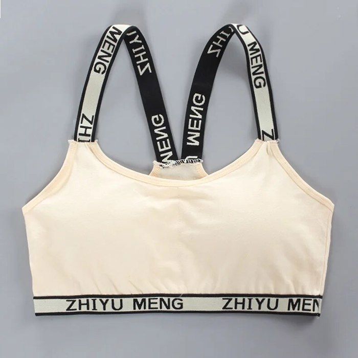 Lot De 3 Soutiens-Gorge Filles Adolescentes - Coton Sans Armatures, Bustier Confy, Réglable - Pour 7-14 Ans
