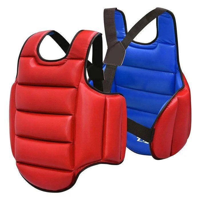 BESPORTBLE Gilet De Protection Poitrine Pour Enfants – Boxe, Kickboxing, Muay Thai – Taille Unique (41.5x23x21cm) – Polyester Blanc