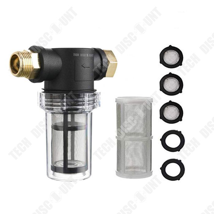 Meilleurs prix pour TD® Purificateur d'eau par sédimentation Entrée d'eau Filtre de pompe eau en ligne Filtre de tuyau Raccordement du purificateur