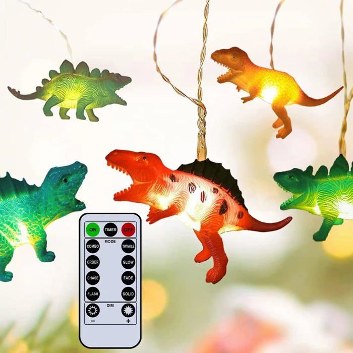 Lights4fun Guirlande Lumineuse Dinosaure avec 12 LED Lights4fun Guirlande Lumineuse Dinosaure avec 12 LED