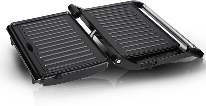 Appareil Croque Monsieur, Machine À Panini 4 Tranches Avec Plaques Antiadhésives, Voyants