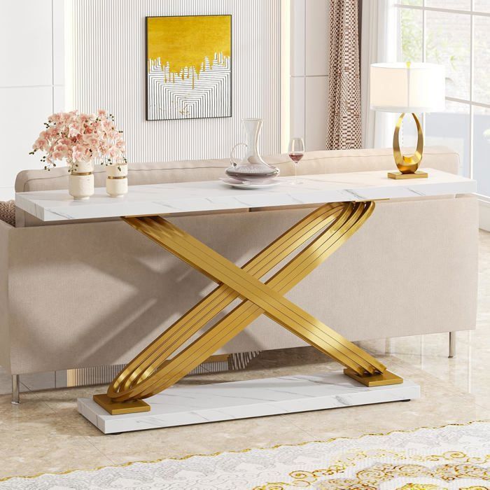 Table Console dentrée 140 x 33 x 80 cm -