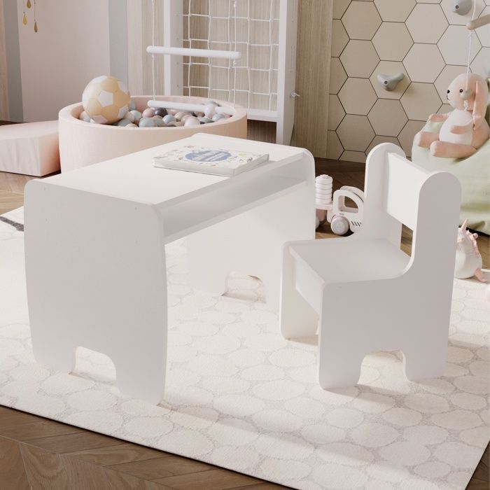Ensemble de Table et Chaise pour Enfants TIMI - blanc