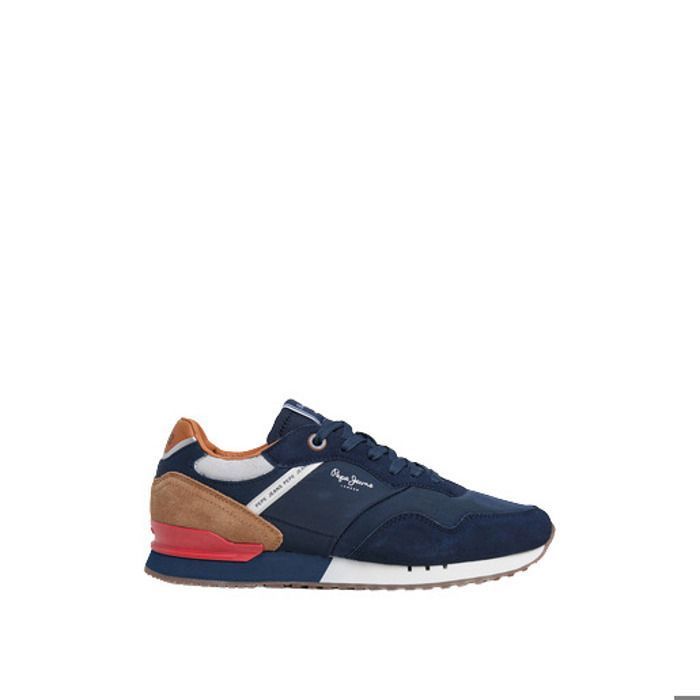 Pepe Jeans Baskets - Pepe Jeans - London Brand - Marine Blue - Lacets - Plat
