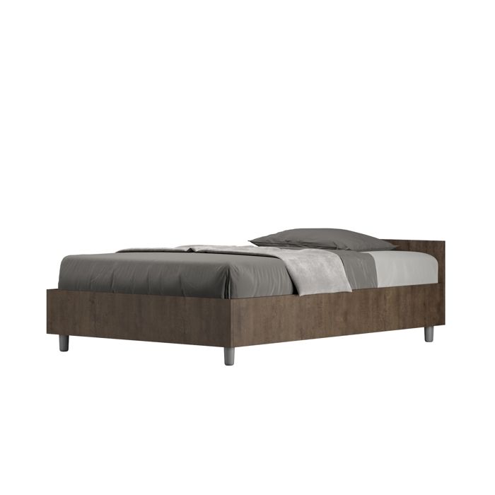 Lit 1 place et demi - ITYHOME - Nuamo - 120x200 - Noyer - Tête de lit Lit 1 place et demi - ITYHOME - Nuamo - 120x200 - Noyer - Tête de lit