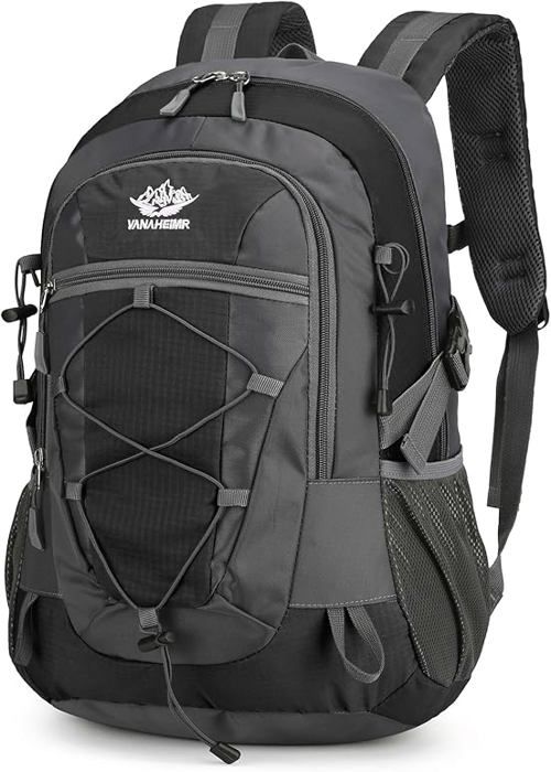 Sac à Dos de Randonnée Imperméable et Polyvalent 30L pour Homme et Femme Sac à Dos Léger Confortable pour Sport de plein Noir