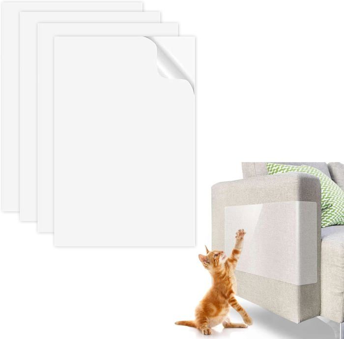 Comparer les prix de Protecteur de Rayure de Chat,4 Pcs Protecteurs de Meubles pour Chat Anti-Griffes,Auto-adhésives Protection Anti-Griffures