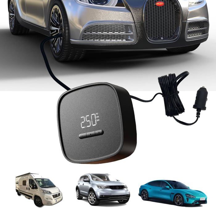 QiCYCLE P1 Mini Compresseur à Air Portable 7800mAh - Gonfleur Pneus Voiture Moto Vélo 150PSI Avec Écran LCD, LED & SOS