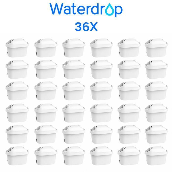 Waterdrop TV SDNSF Certifie Cartouche Filtrante Remplacement pour Brita MaxtraStyle Merella CoolMavea Elemaris XL(36)