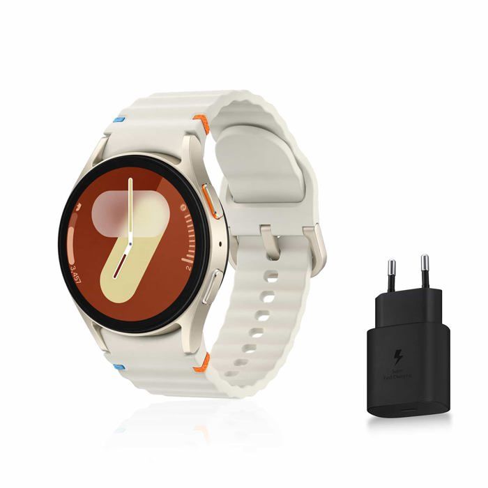 Samsung Galaxy Watch7 Montre Connectée Suivi de Santé Suivi de Sport 40mm 4G Crème Galaxy AI Chargeur secteur inclus Version FR [Exclusivité Amazon]