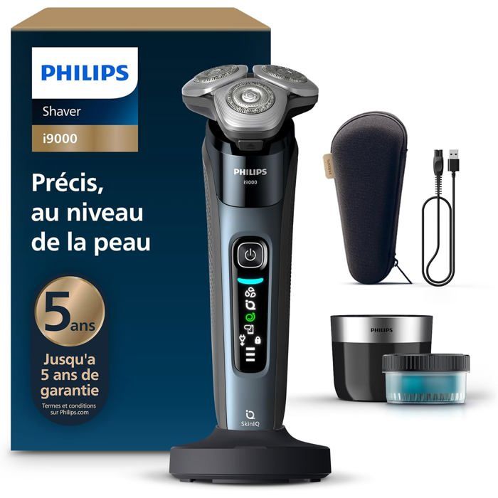 Rasoir électrique Philips i9000 Taubenblau Technologie Skin IQ Triple Action Lift & Cut
