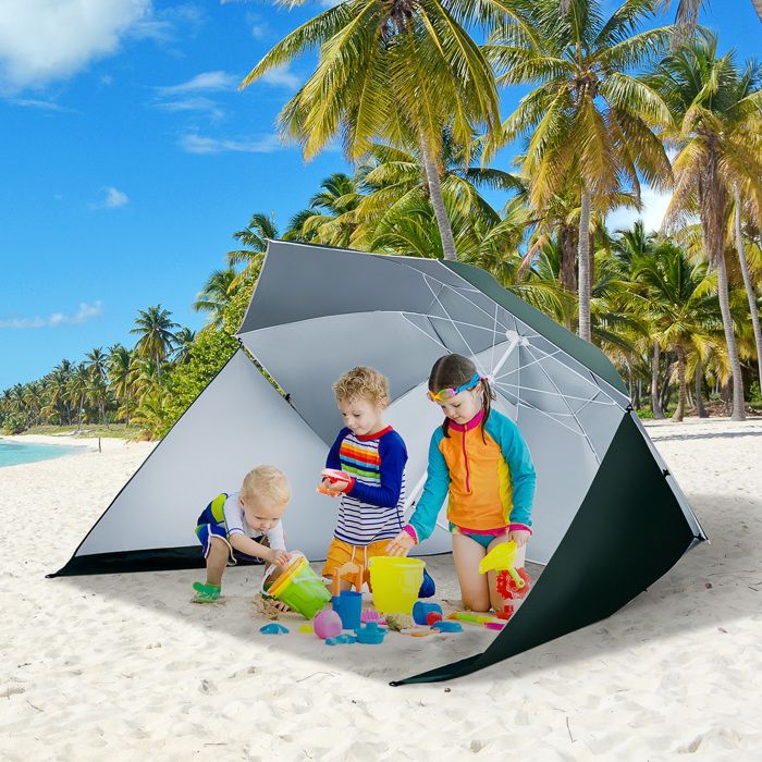 ZBHDEYG Mini parasol portable - Protection UV pour extérieur, légère, poche, vert