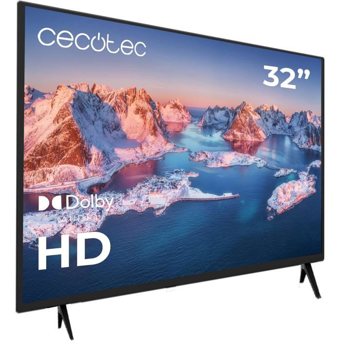 TV LED HD 32 Pouces 0 Series 0032S Système Dolby Téléviseur LED HD Écran 32 Pouces Son Dolby TV Compacte Téléviseur Connecté