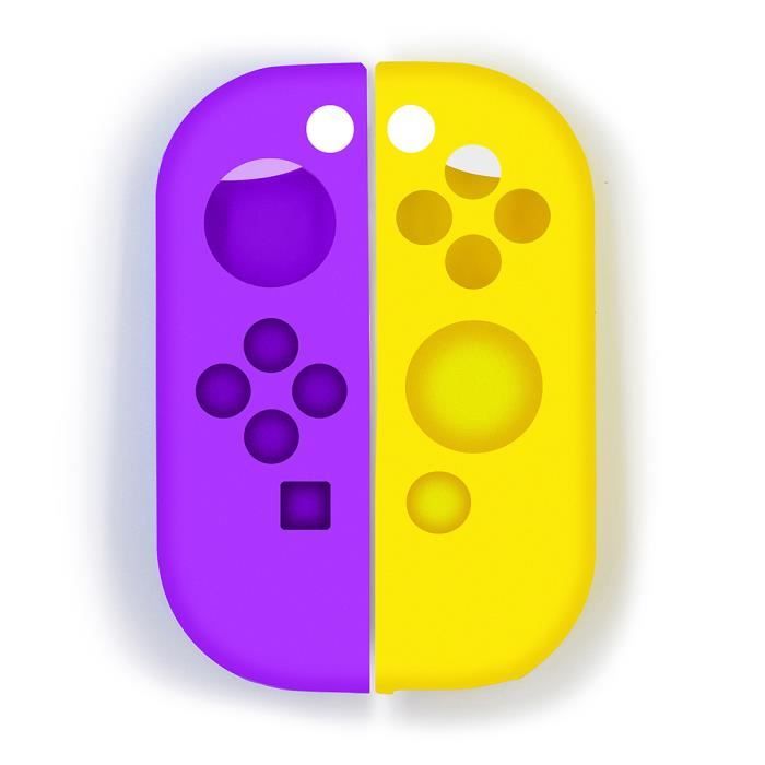 Coques Silicone Pour Manettes Switch 2 (Joy-Con) | Protection Antidérapante Avec Capuchons | Rouge/Bleu