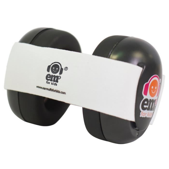 Casque Antibruit Pour Bebe Ems 4 Kids Coque Noire Et Bandeau Blanc Cdiscount Puericulture Eveil Bebe