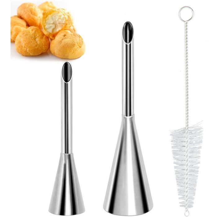 Douille Patisserie LAEMALLS Douilles Pâtisserie, 3 Pièces Poche à Douille Accessoires De Décoration En Acier Douille Cannelée