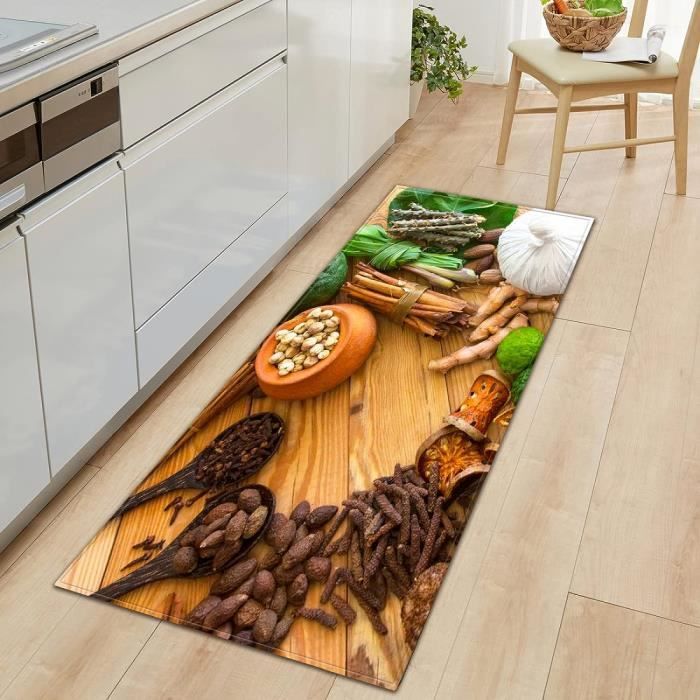 Tapis De Cuisine Diatomite Forme En L - Antidérapant, Absorbant Et Lavable - 120x120cm
