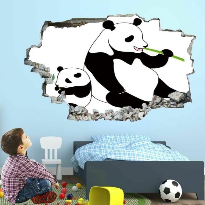 Smashed Panda Stickers Muraux Panda Smashed Tatouage Dessin Animé Animaux Stickers ...