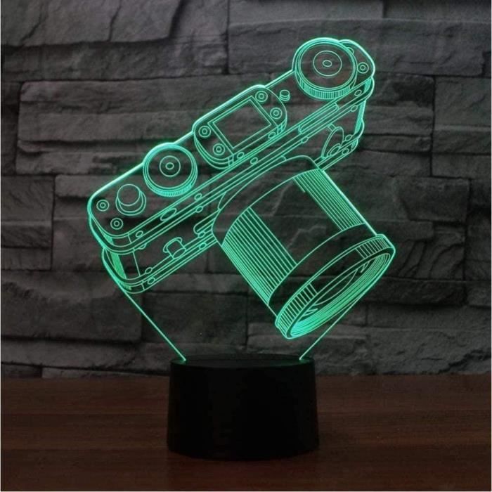 Lampe Veilleuse 3D Cactus Avec Télécommande - Fabriquée En France, 16 Couleurs