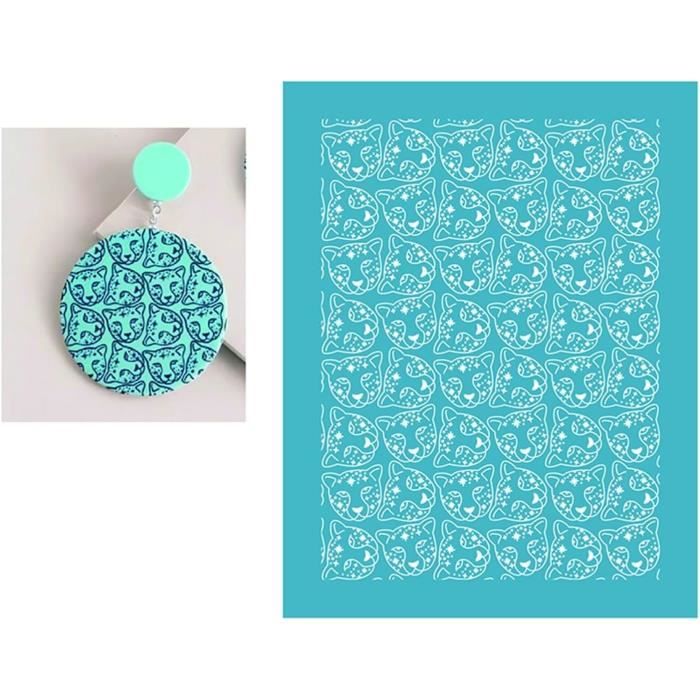 Set 6 Pochoirs Sérigraphie OLYCRAFT 10x12.7cm - Motifs Crâne, Serpent, Abstrait