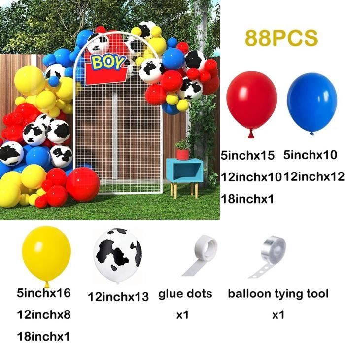Guirxiété de Ballons en Arc Noir et Or, Kit de Confettis, pour