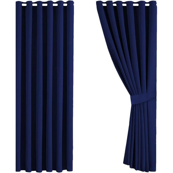 1 Paire De Rideaux 100 % Occultants Pour Chambre À Coucher Et Salon