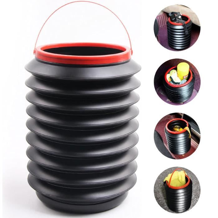 Poubelle De Voiture Pliable De 4 L, étui De Rangement